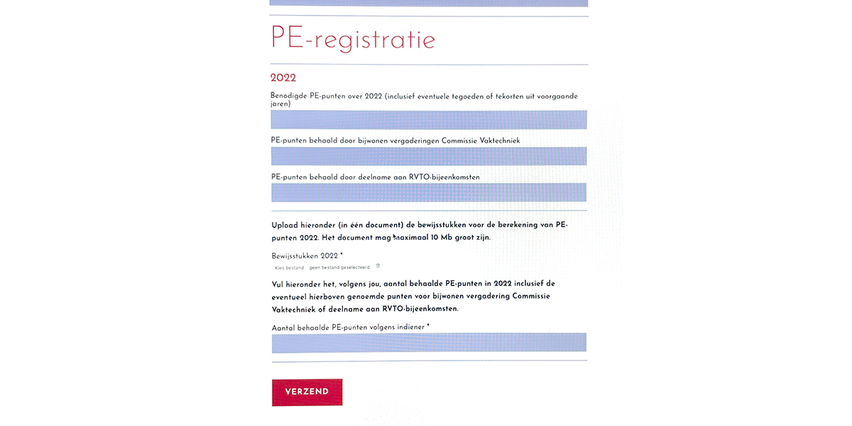 Vernieuwde Registratie PE-punten